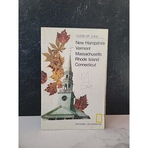 National Geographic New Hampshire Vermont Massachusetts Rhode Island Map 1975